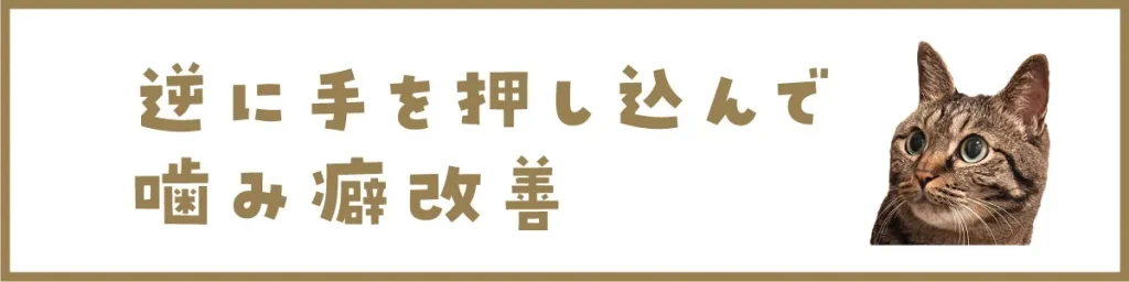 逆に手を押し込んで噛み癖改善