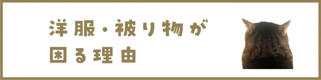 洋服・被り物が困る理由