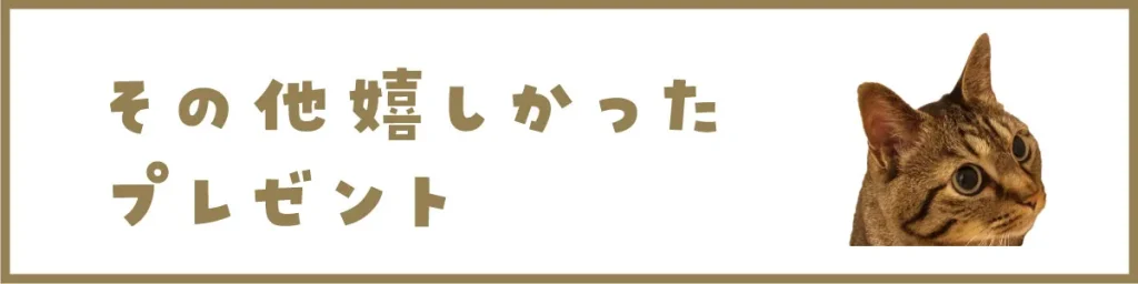 その他嬉しかったプレゼント